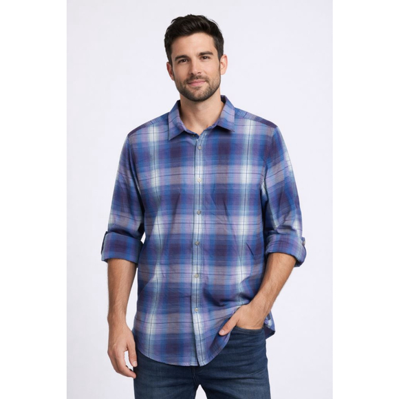 Calvin Klein Jeans Other - Calvin Klein Jeans Men’s Plaid Button Down Shirt Size M Blue Purple Long Sleeve